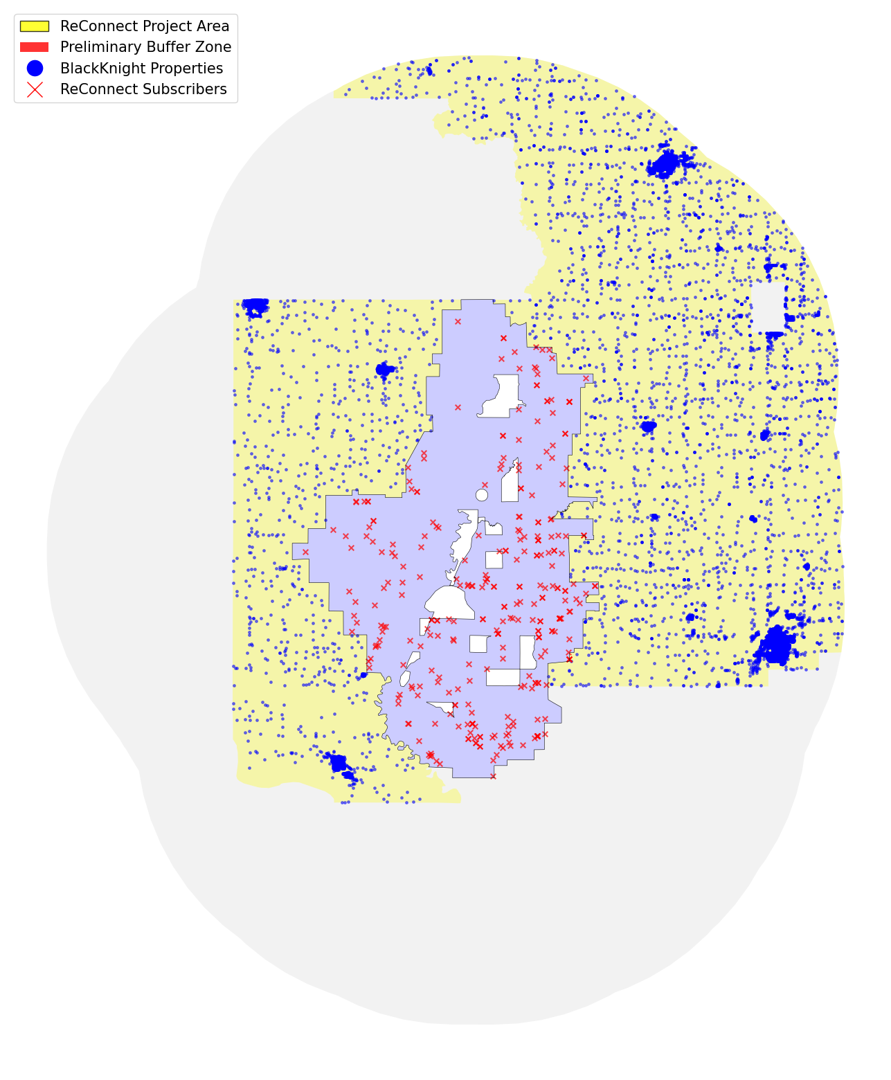 Subscribers and buffer zone properties of the sample project